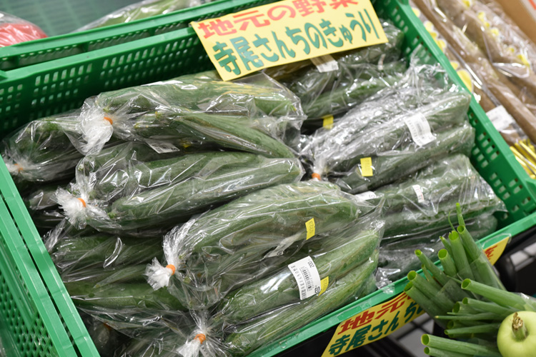 阿南産の新鮮きゅうり